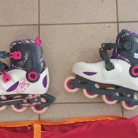 Pattini in Linea Decathlon 34-36 + calze