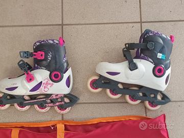 Pattini in Linea Decathlon 34-36 + calze