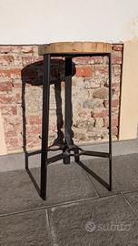 sgabello artigianale  'scudo vichingo'