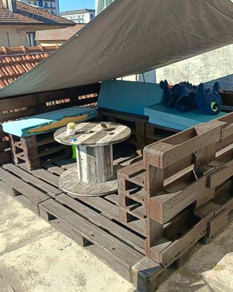 struttura panche pallet