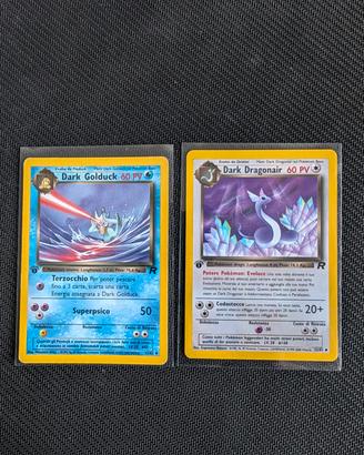 Carte Pokemon dark golduck+dark dragonair 1ed.