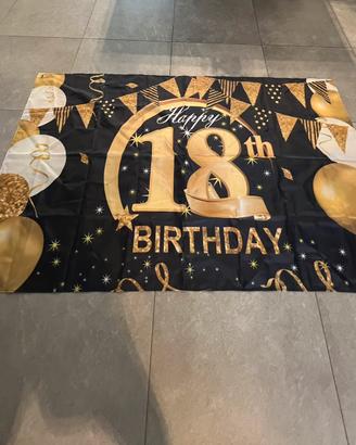Striscione 18esimo compleanno unisex