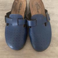 Ciabatte zoccoli traforato con fibia