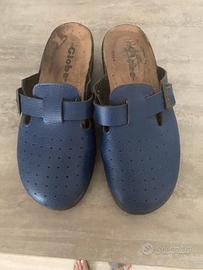 Ciabatte zoccoli traforato con fibia