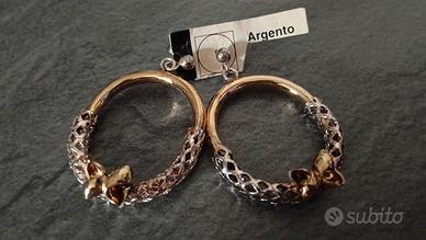 Coppia di orecchini vintage in argento 