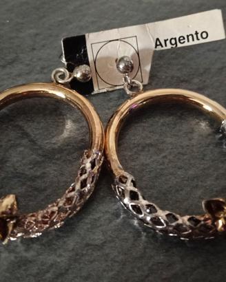 Coppia di orecchini vintage in argento 