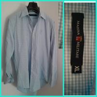 camicia Marina Militare XL Cotone quadretti azzurr