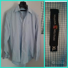 camicia Marina Militare XL Cotone quadretti azzurr