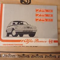 Uso manutenzione Alfa Romeo 75 1987