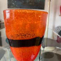 Vaso vetro Murano arancione