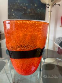 Vaso vetro Murano arancione