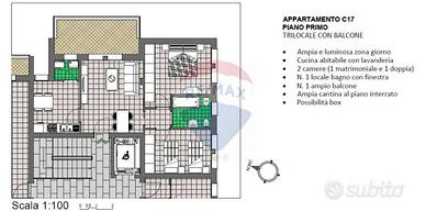 TRILOCALE PRIMO PIANO CON BOX SINGOLO