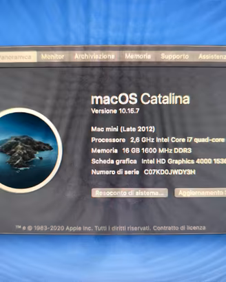 Mac mini Intel core i7 quad core