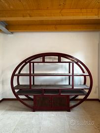 Libreria etnica legno e bambù