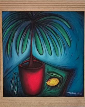 Quadro olio su tavola 