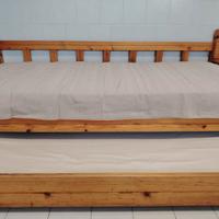 Divano letto in legno massello