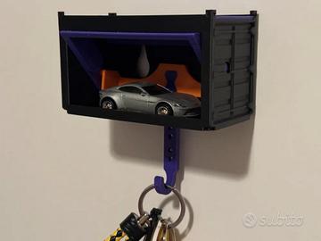 portachiavi a forma di container garage hotwheels