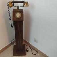 TELEFONO D'EPOCA IN LEGNO A COLONNA