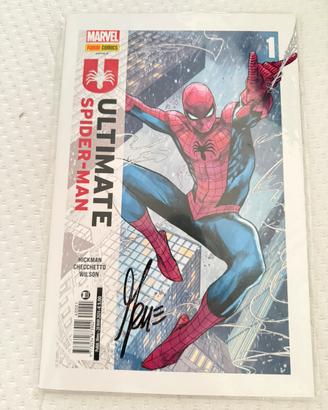 Ultimate Spider Man Checchetto regular autografato