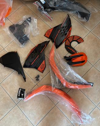 🟠 KIT PLASTICHE KTM 125 EXC/SX + ACCESSORI 🔥