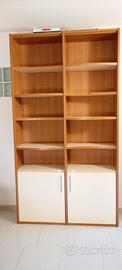 Libreria doppia in vero legno