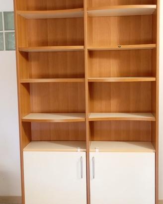 Libreria doppia in vero legno