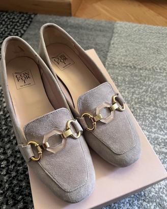 Mocassini beige confort donna