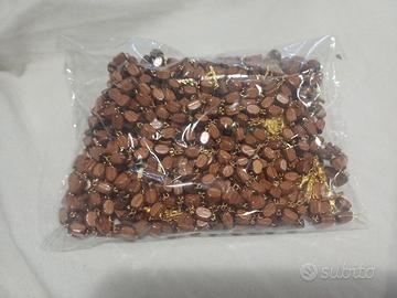 confezione di 12 rosari in legno e metallo 