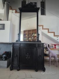 credenza siciliana di fine '800 con specchiera