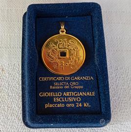 Ciondolo oro 24K Selecta amuleto portafortuna 