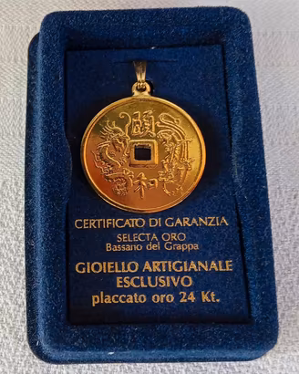 Ciondolo oro 24K Selecta amuleto portafortuna 