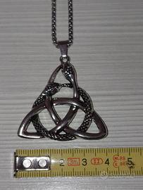 Collana Amuleto Celtico Triquetra Serpenti 