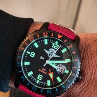 Memphis Belle-Freccione Gmt PVD automatico 