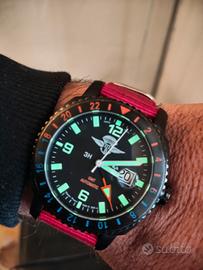 Memphis Belle-Freccione Gmt PVD automatico 