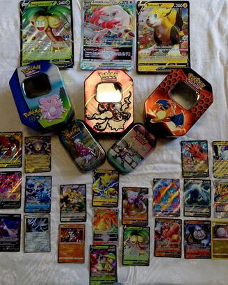 Mega lotto carte Pokemon (800+carte) + 5 Tin