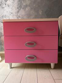 Armadio e comodino bimba