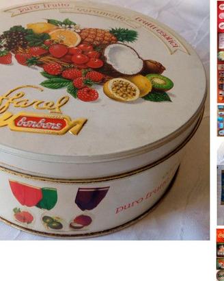 Scatola latta caramelle Caffarel vintage, e altre