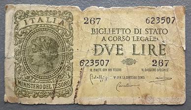 Banconota da 2 lire “Luogotenenza”