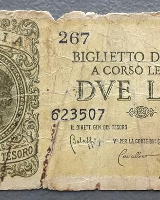 Banconota da 2 lire “Luogotenenza”