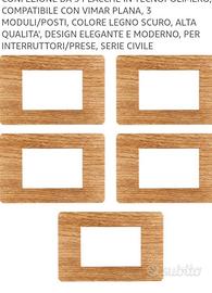 placca compatibile  Vimar  Plana color legno