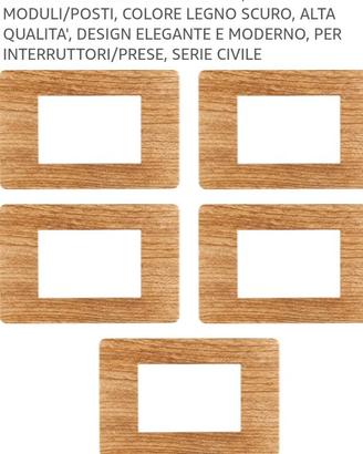 placca compatibile  Vimar  Plana color legno