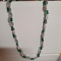 collana uncinetto argentato 