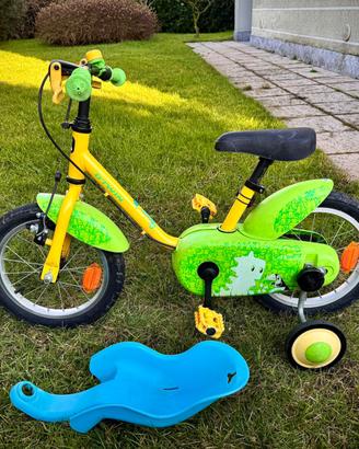 Bici 14 bimbo bimba con rotelle