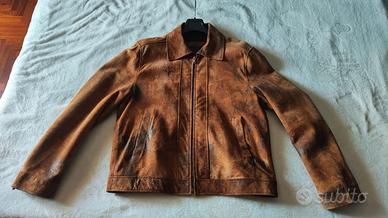 Giubbotto in vera pelle scamosciata