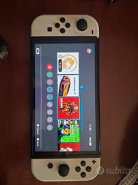Nintendo switch OLED  con 10 giochi e custodia 