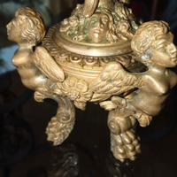 Calamaio portagioie stile liberty fine 800 ottone