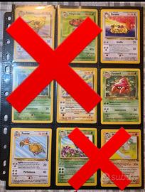 Lotto 11 carte pokemon set jungle