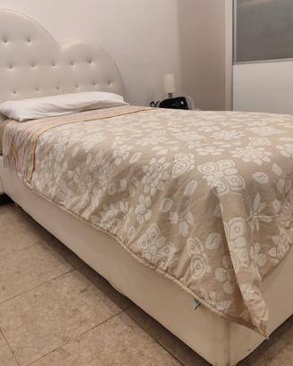 letto con cassettone una piazza con rete a doghe