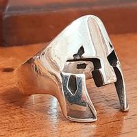 Anello argento 925 elmo soldato spartan race ring 