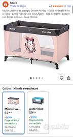 Lettino da campeggio Minnie+materasso+seggiolone